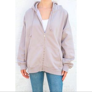 Tan Brandy Melville Oversized Christy Hoodie
